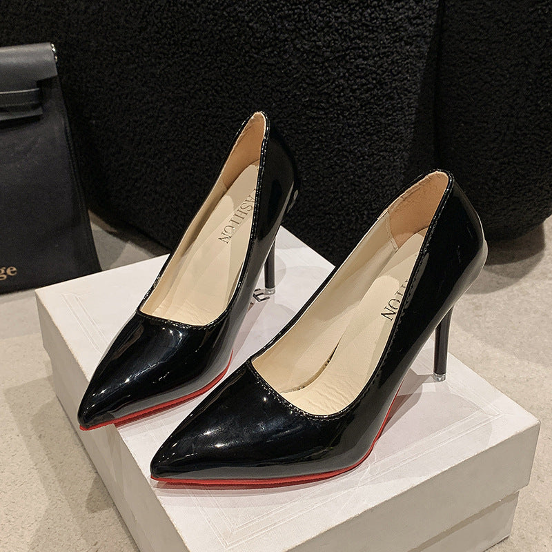 Damen Elegante High Heels mit spitz zulaufender Vorderkappe und transparentem Absatz