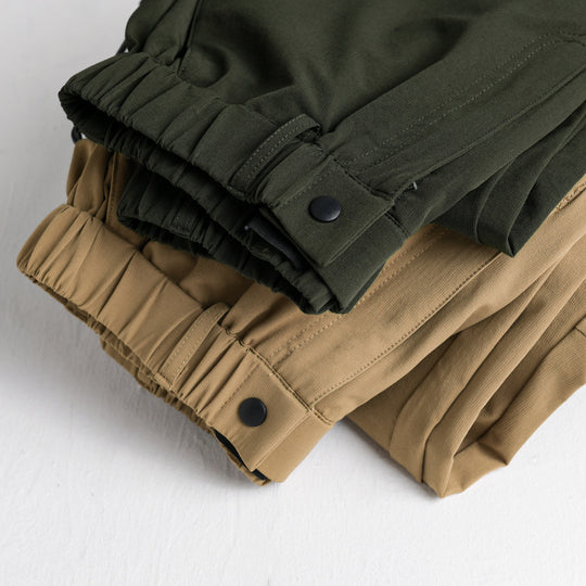 Herren Utility-Cargo-Hose mit elastischem Bund, Knieabnähern und Klappentaschen Shop Nory
