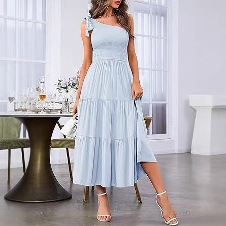 Damen Maxikleid mit ärmellosem Design und elastischem Bustier Shopnory