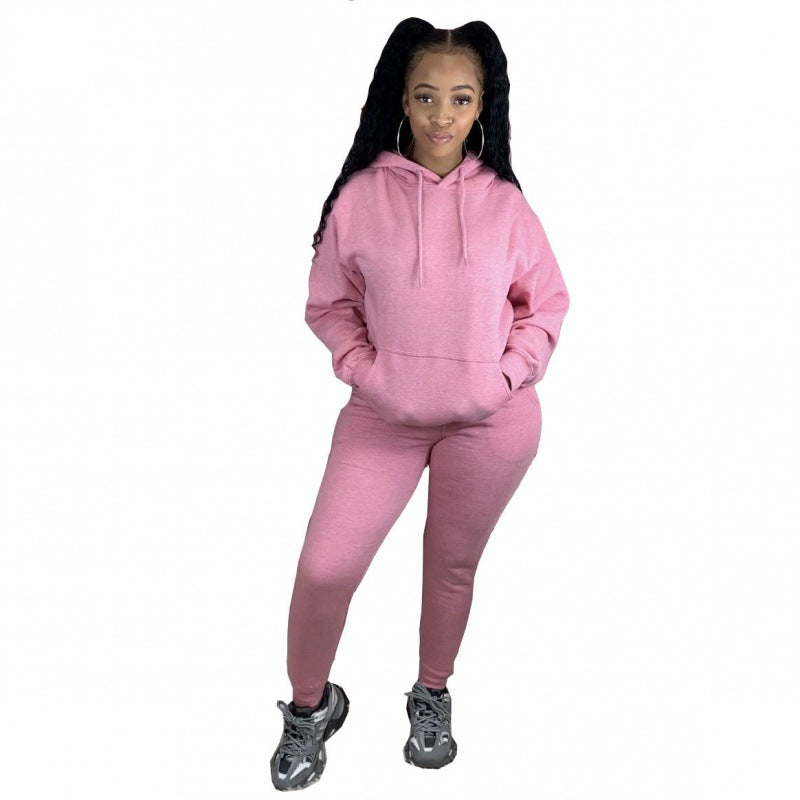 Damen Zweiteiliges Freizeitset mit Oversize Kapuzenpullover und Leggings mit hohem Bund, schmaler Passform Shop Nory