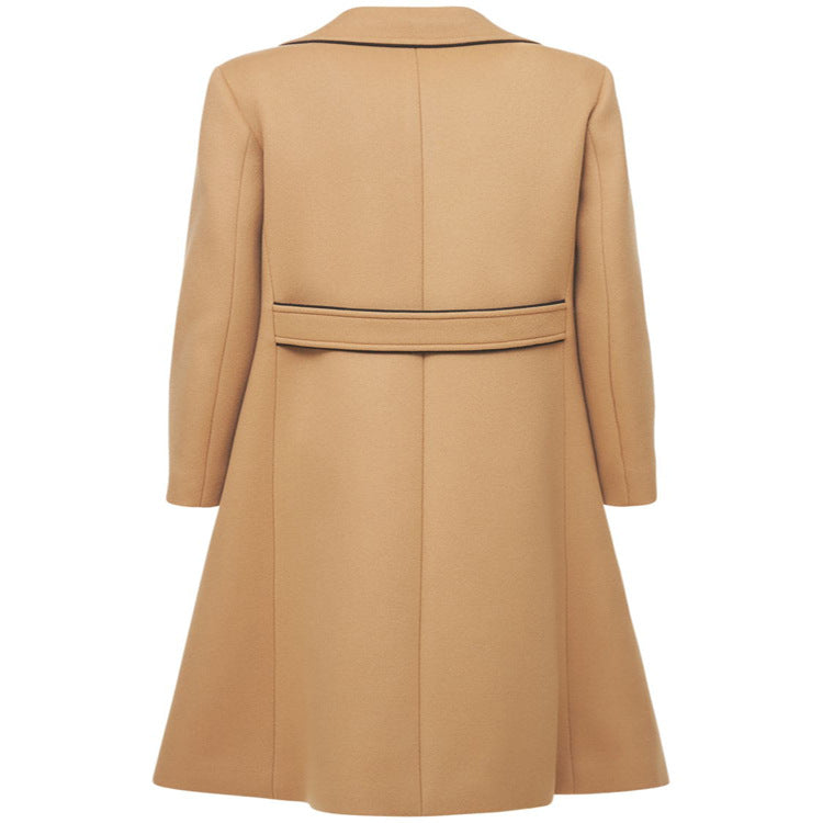 Damen Taillierter Wollmix-Mantel mit weitem Revers und ausgestelltem Rockteil Shop Nory