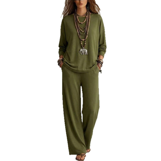 Damen Loungewear-Set mit weitem Bund und Oversize-Langarmshirt Shop Nory