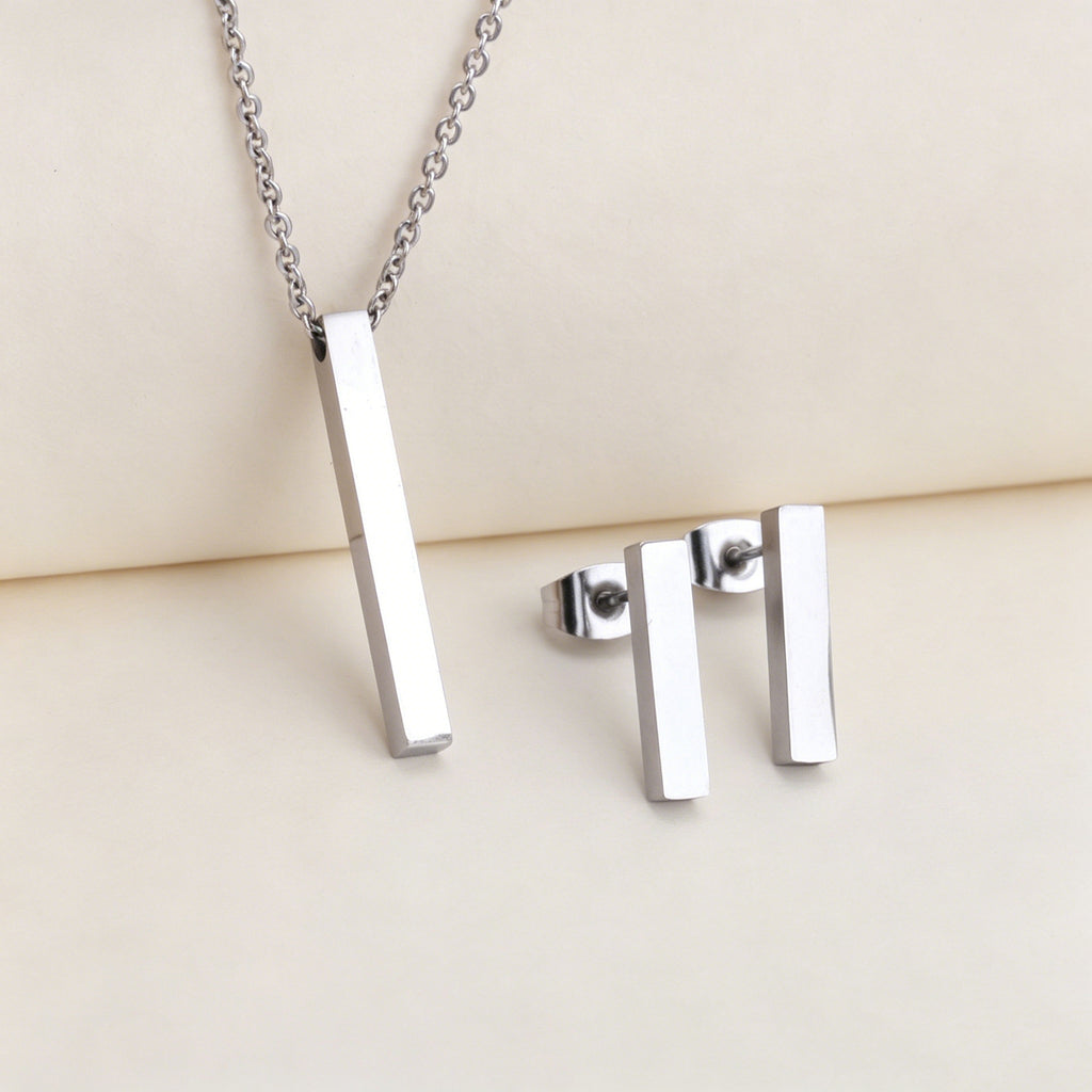Damen modernes Edelstahl Schmuckset Shop Nory