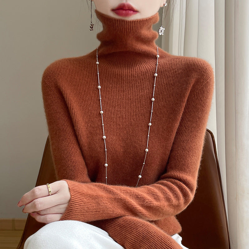 Damen Schmal geschnittener Feinstrick-Rollkragenpullover mit extrafeinem Flauschfinish Shop Nory