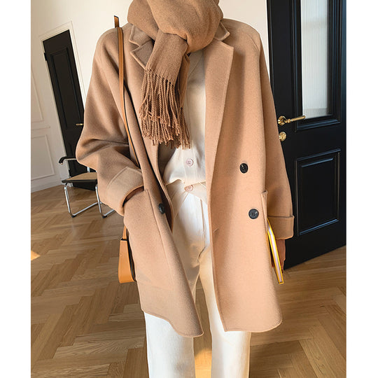 Damen Oversized Mantel mit Taillengürtel Shop Nory