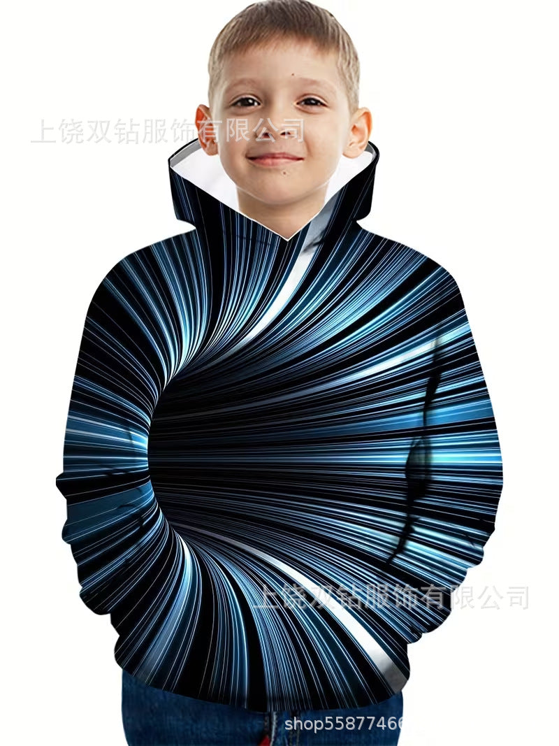 Unisex Kinder Jogginganzug mit Kapuzenpullover und detailreichem Auto-Print Shop Nory