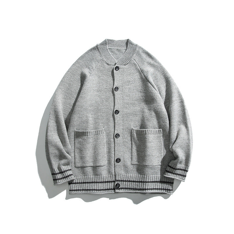 Unisex Boxy-Cardigan aus Feinstrick mit Raglanärmeln und aufgesetzten Taschen Shop Nory