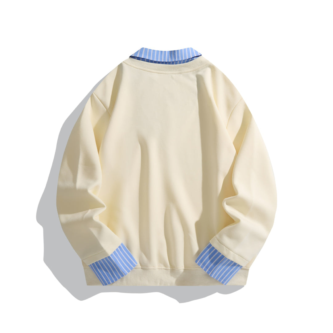 Unisex Oversize-Layering-Pullover mit integriertem Hemdkragen Shop Nory