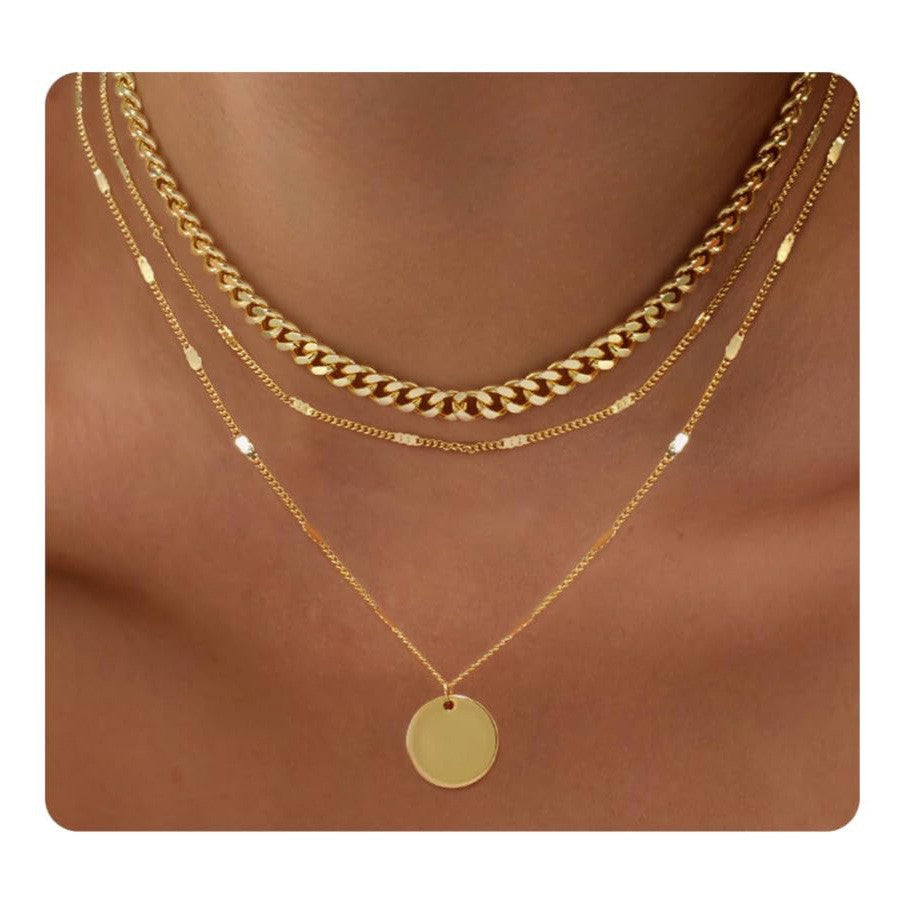 Damen Halsketten-Set mit detailliertem Design und eleganten Anhängern Shop Nory