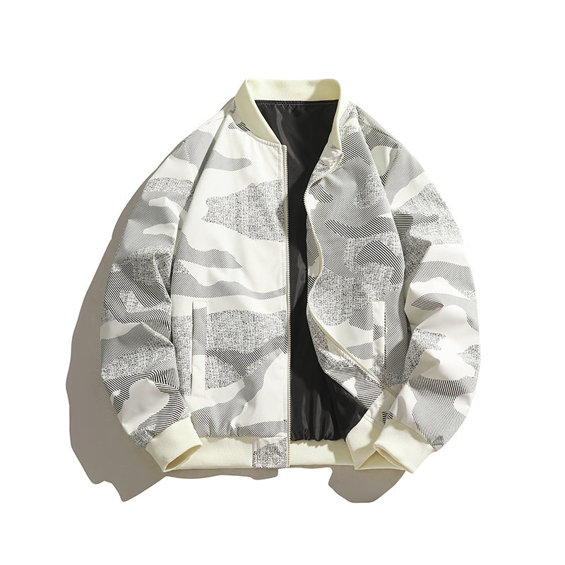 Herren Modische Bomberjacke mit Camouflage-Design Shop Nory