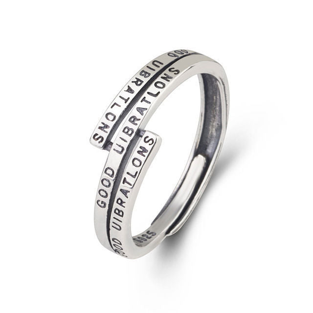 Damen Offener Ring mit motivierender Gravur Shop Nory