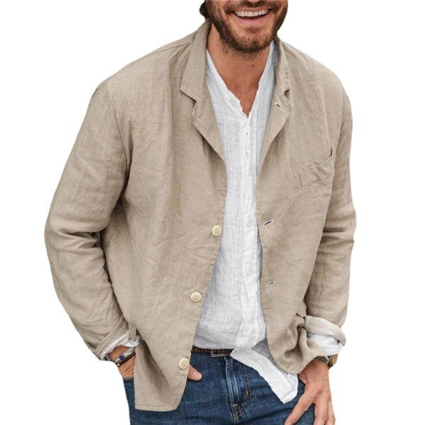 Herren Leichte und luftige Leinenjacke mit klassischem Schnitt