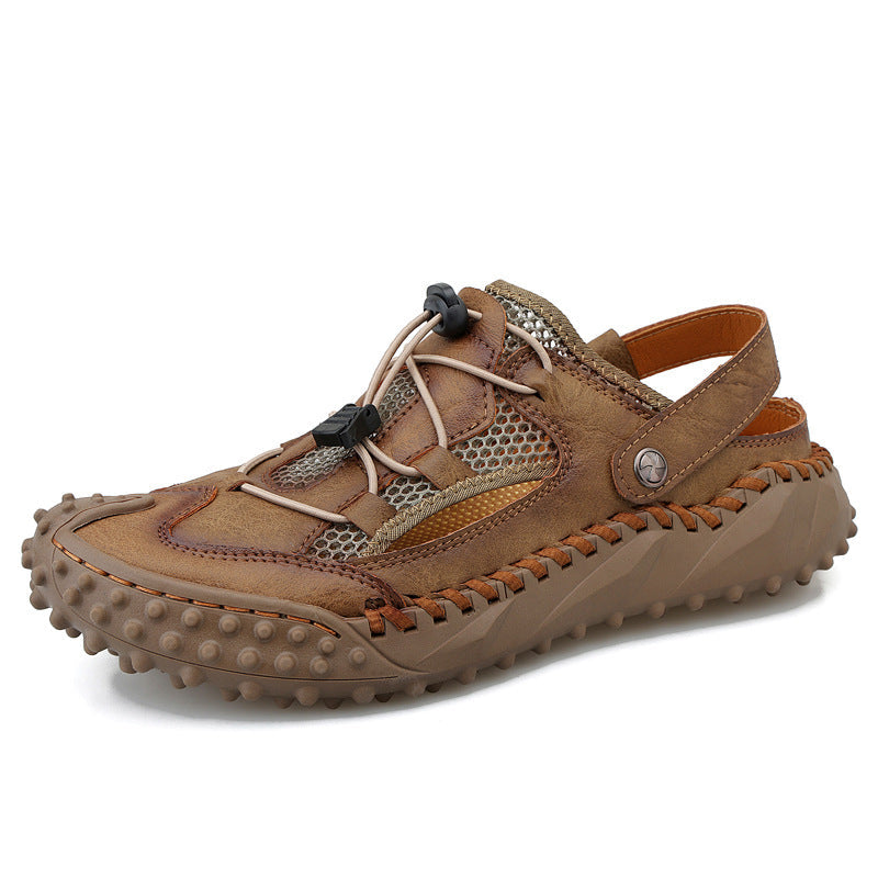 Herren Atmungsaktive Outdoor-Sandalen mit rutschfester Sohle und elastischem Verschlusssystem