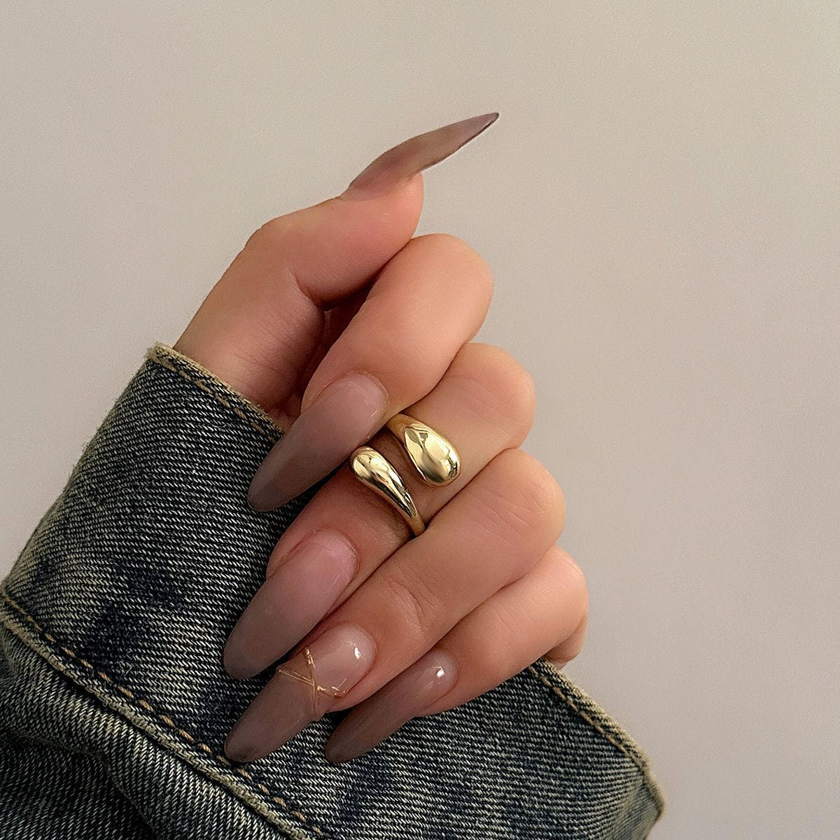 Damen Ring mit kreativem, geschwungenem Design Shop Nory