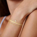 Damen stilvolles Armband-Set mit eleganten Glieder- und Kristallelementen Shop Nory