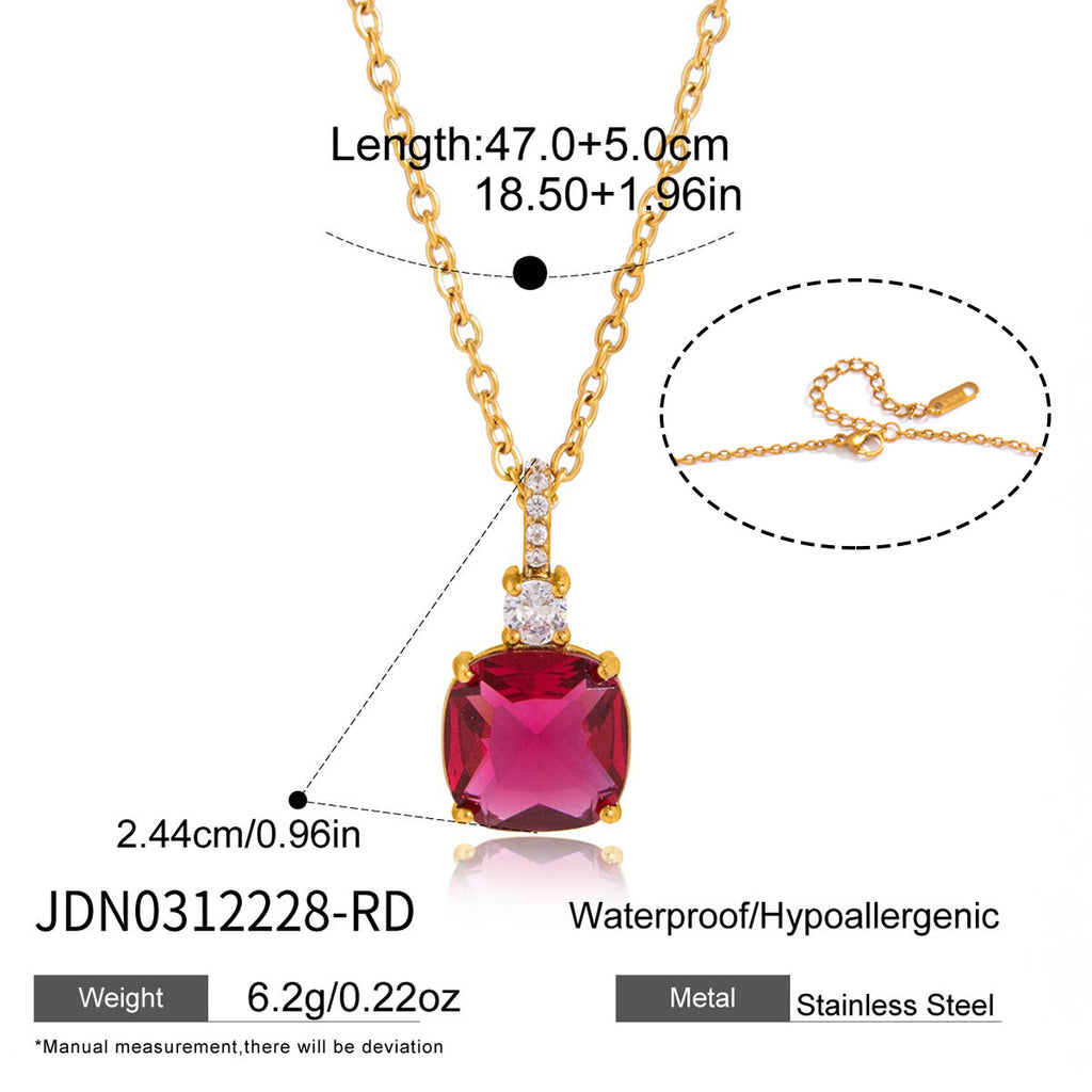 Damen elegante Halskette mit funkelndem Anhänger aus hypoallergenem Edelstahl Shop Nory