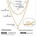 Damen Halskette mit mehrlagigem Design aus hypoallergenem Edelstahl und stilvollem Zirkonia-Anhänger Shop Nory