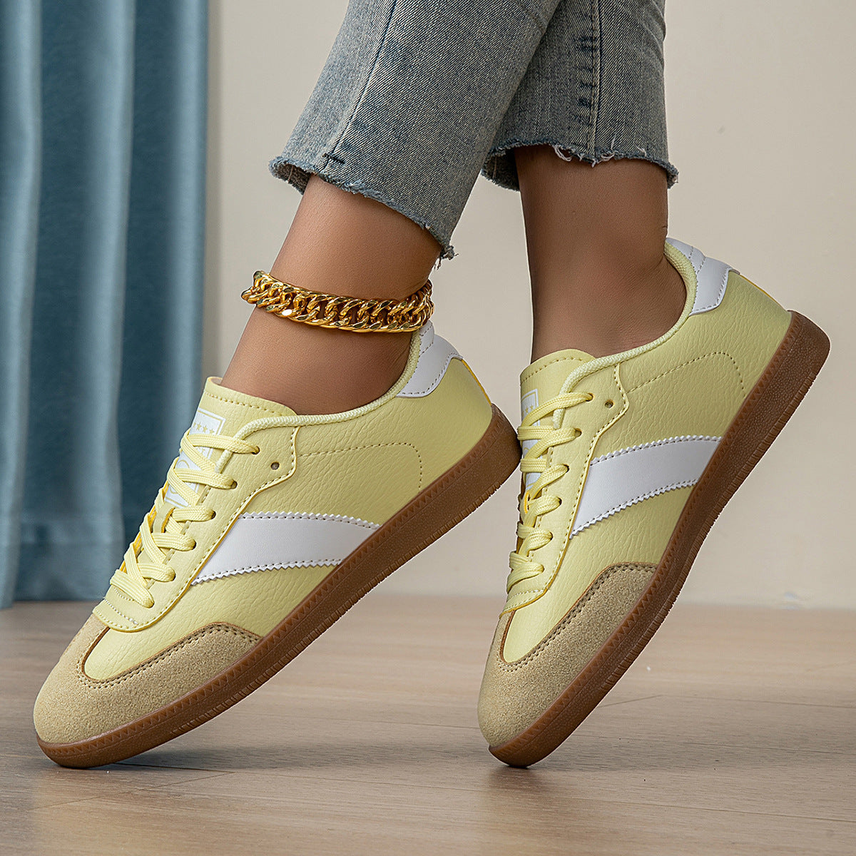 Damen Modische Sneakers mit atmungsaktivem Obermaterial und rutschfester Sohle