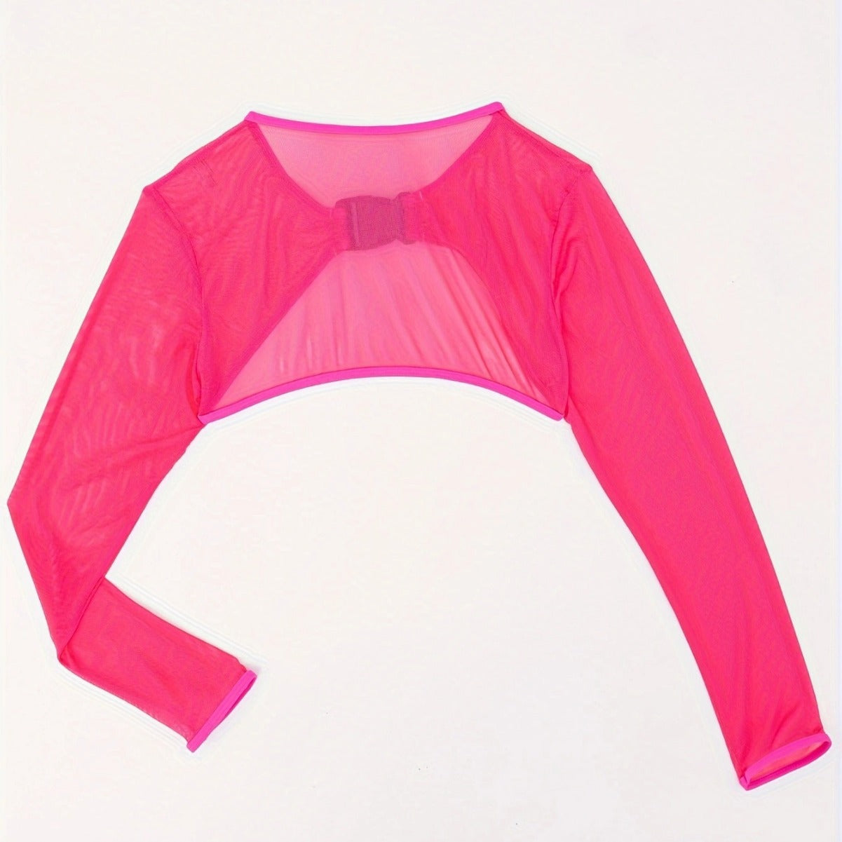 Damen Modischer Mesh-Oberteil mit langer Arm