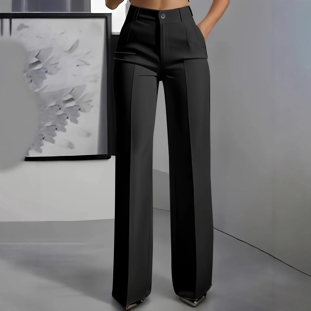 Damen Hochtaillierte Bundfalten‑Hose mit weitem Bein und Bügelfalte Shop Nory
