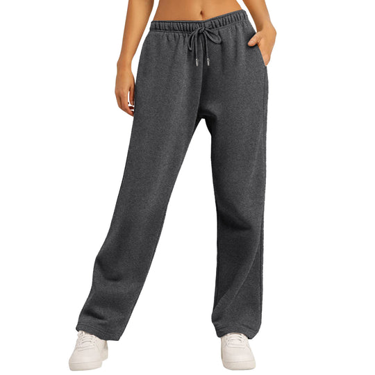 Damen nan weite High‑Waist Loungewear‑Jogginghose mit elastischem Bund Kordelzug und Seitentaschen Shop Nory