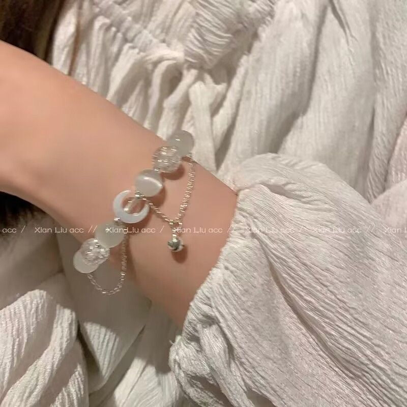 Damen Armband aus glitzernden Kristallen und feinen Edelsteinen Shop Nory