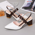 Damen Elegante Slingback-Pumps mit modischem Blockabsatz und verstellbarem Riemen
