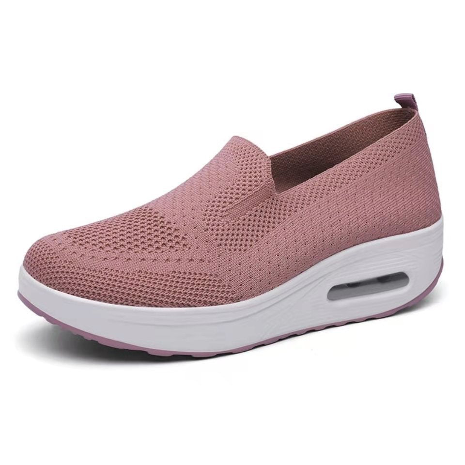 Damen Slip-On Sneakers mit atmungsaktivem Obermaterial und stoßdämpfender Sohle