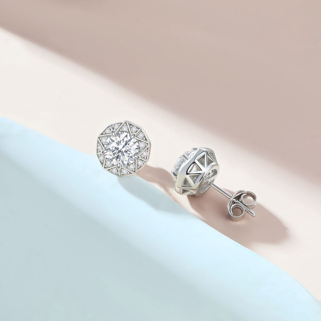 Damenohrringe mit elegantem geometrischen Design und funkelnden Zirkonia Shop Nory