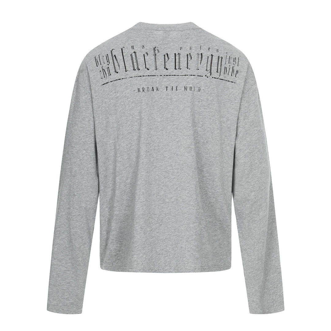Herren Langarm-Henleyshirt mit doppeltem Rundhalsausschnitt und Knopfleiste Shop Nory