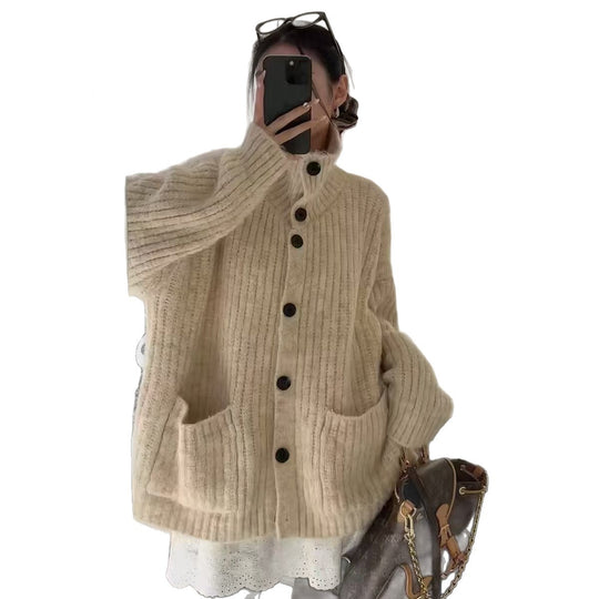 Damen Kuscheliger Grobstrick Cardigan Shop Nory