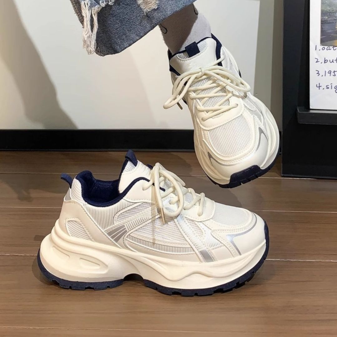 Damen Retro-Chunky-Sneaker mit extraweicher Keil-Plateau-Sohle und gepolstertem Komfortkragen Shop Nory