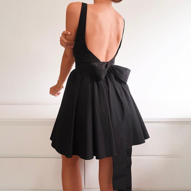 Damen A-Linien Minikleid mit quadratischem Ausschnitt und voluminösem Rock