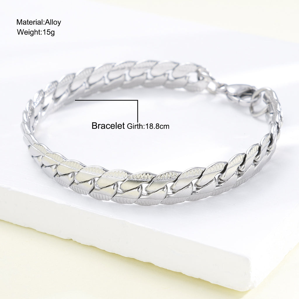 Herren geflochtenes Armband aus Edelstahl Shop Nory