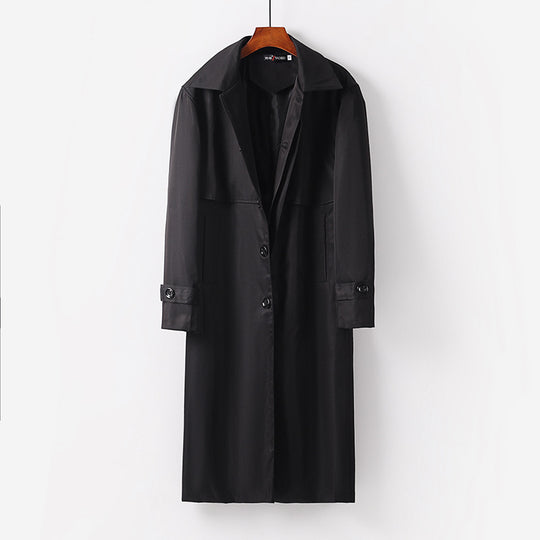 Damen leichter Trenchcoat mit verdeckter Knopfleiste und Schultercape Shop Nory