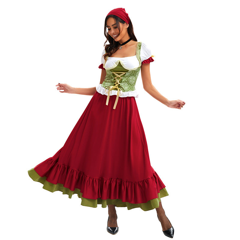 Damen nan traditionelles Dirndl Trachtenkleid Ensemble mit verstellbarem Corsagenmieder und langem Stufenrock Shop Nory
