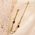 Damen Fußkettchen mit elegantem Herz-Design und funkelnden Zirkonia-Elementen Shop Nory