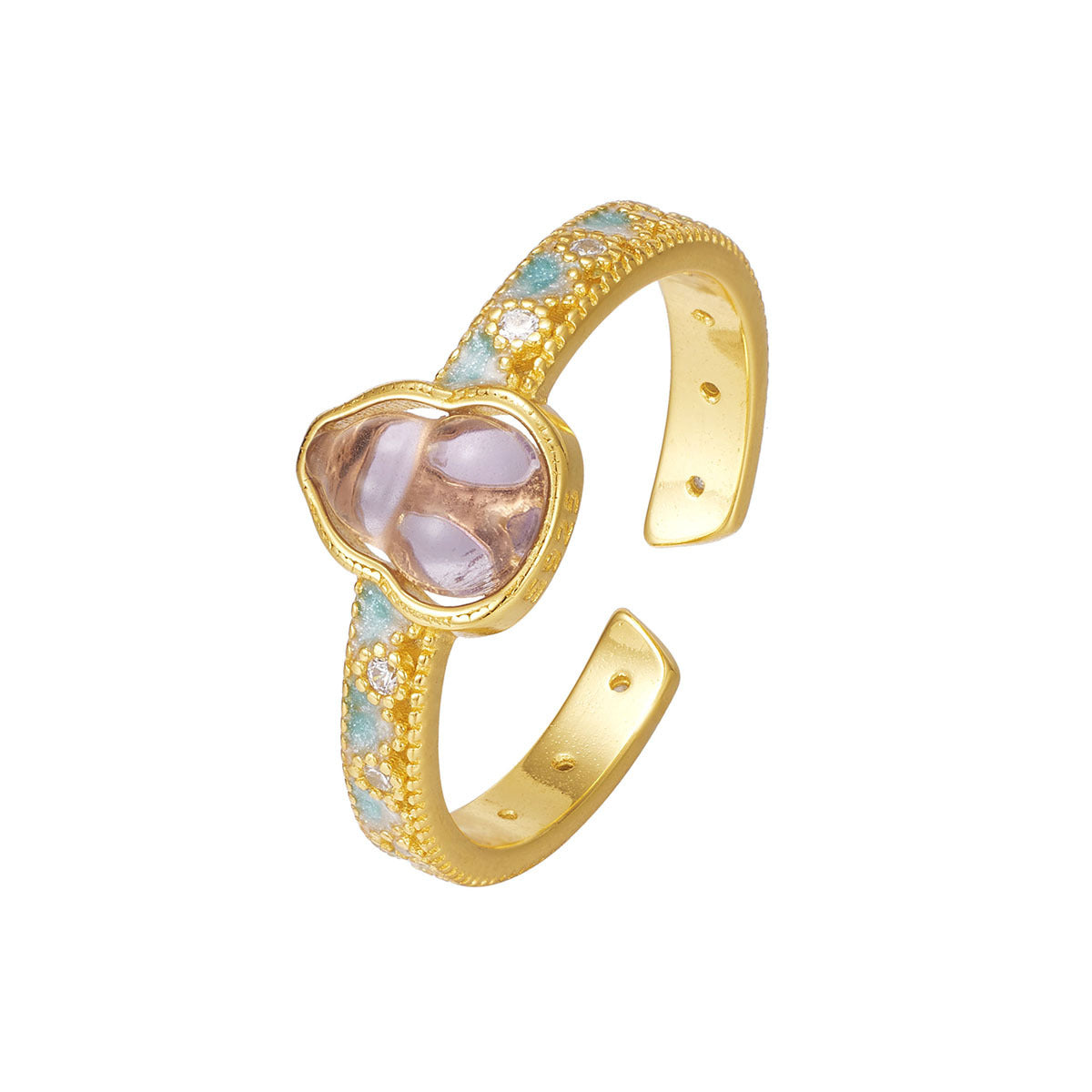 Damen Ring mit elegantem Amethyst-Anhänger Shop Nory