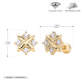 Damen Ohrstecker mit zarten Zirkon-Akzenten und hochwertigem 925 Sterling Silber Shop Nory
