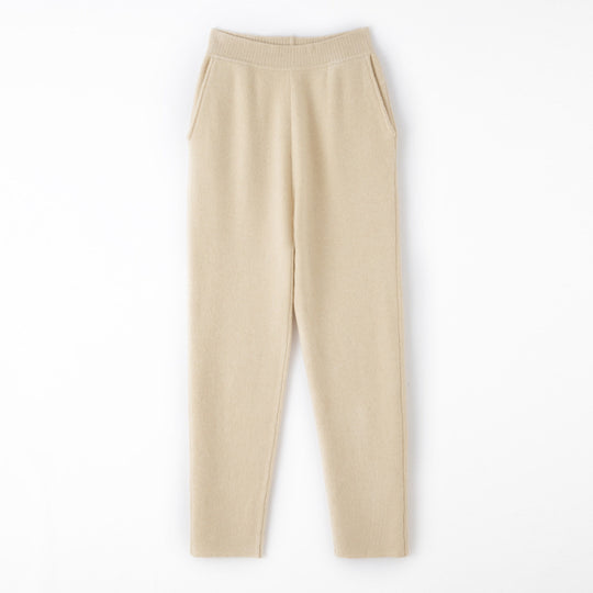 Damen Kaschmir‑Optik Strickhose mit elastischem Bund, konischer Silhouette und Eingrifftaschen Shop Nory
