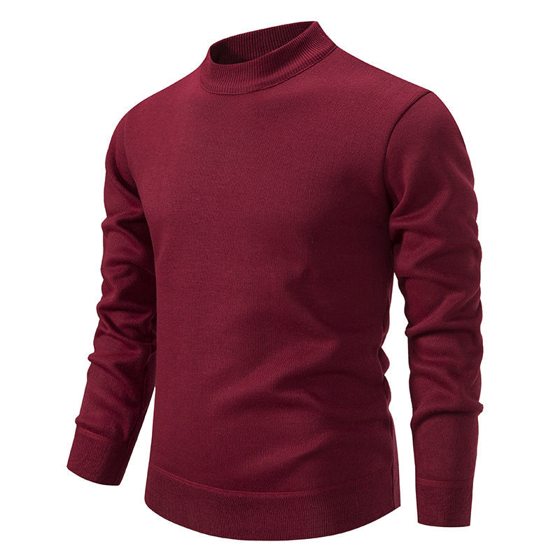 Herren Hochwertiger Strickpullover mit modernem Stehkragen