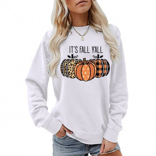 Damen Sweatshirt mit verspieltem Herbstmotiv und bequemer Passform Shopnory
