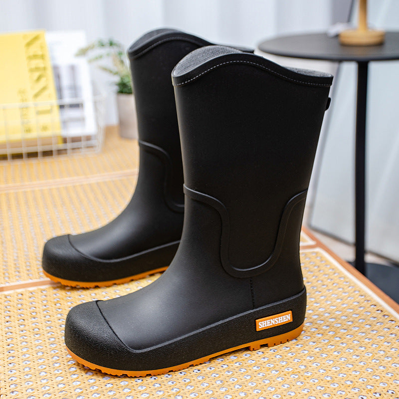 Damen Mittelhohe wasserdichte Gummistiefel mit griffiger Profillaufsohle Shop Nory