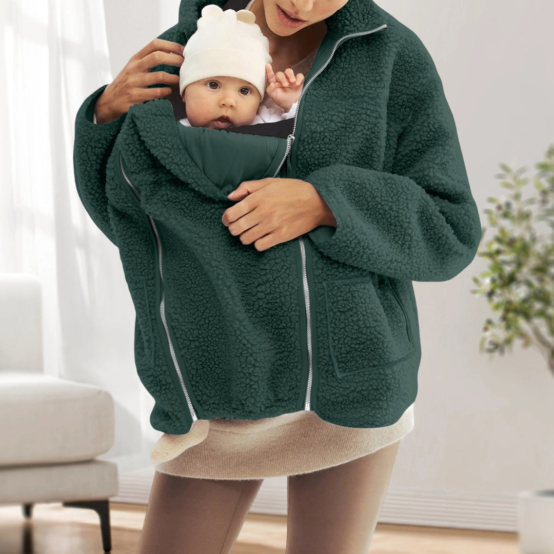 Damen nan oversized Teddyfleece Jacke mit Stehkragen und durchgehendem Reißverschluss Shop Nory