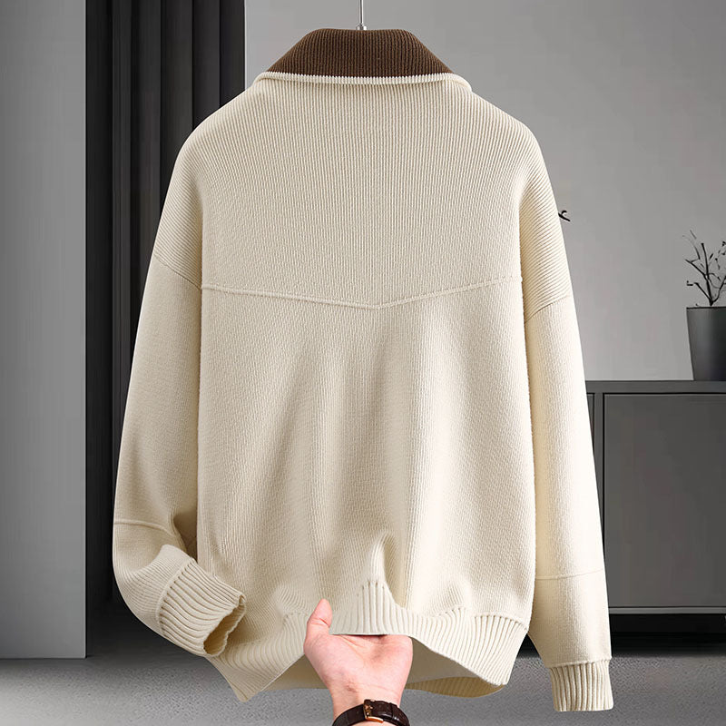 Herren Stylische Sweatjacke mit hohem Kragen Shop Nory