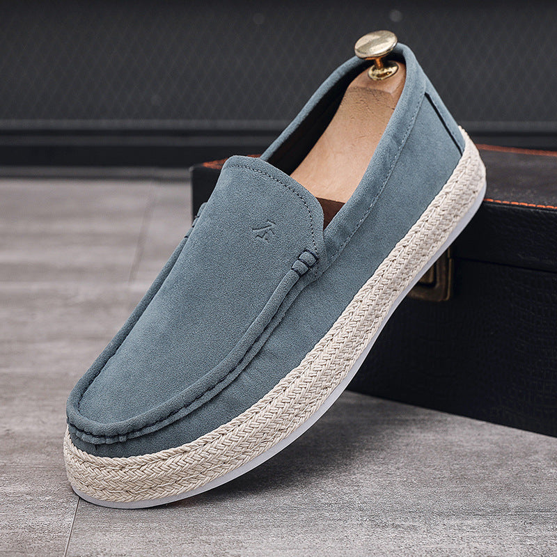Herren Komfortable Slip-On Mokassins mit Jute-Sohle