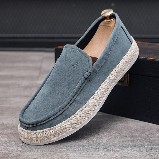 Herren Komfortable Slip-On Mokassins mit Jute-Sohle