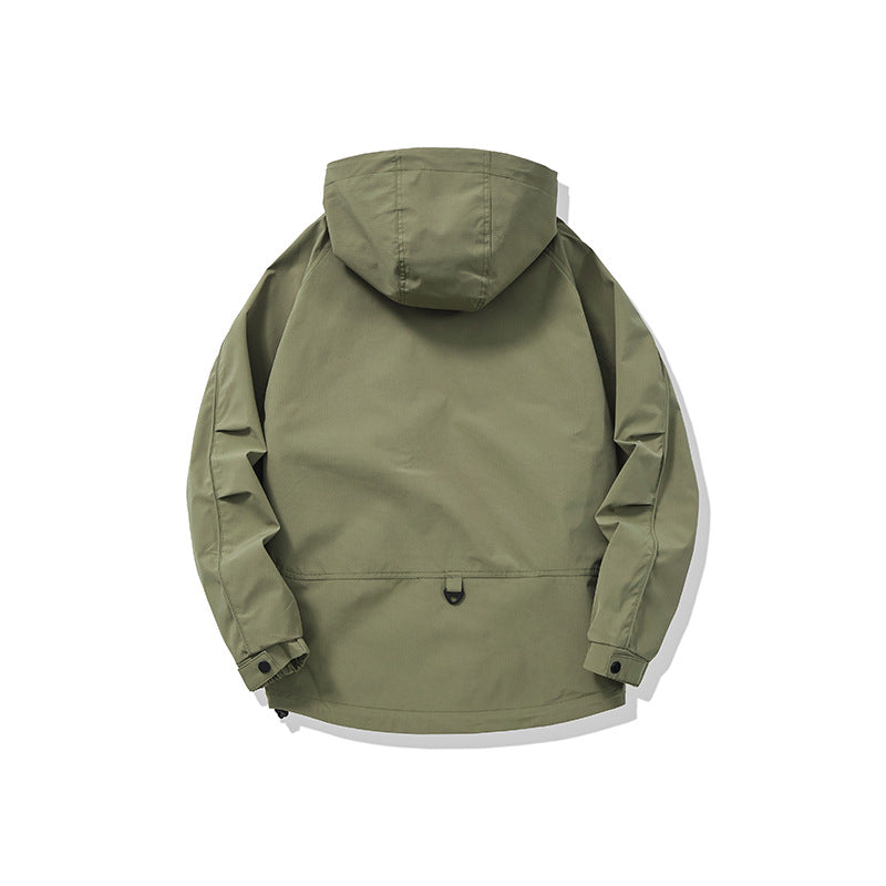 Unisex Technische Utility‑Fieldjacke mit Kapuze und mehreren Reißverschluss‑Taschen Shop Nory