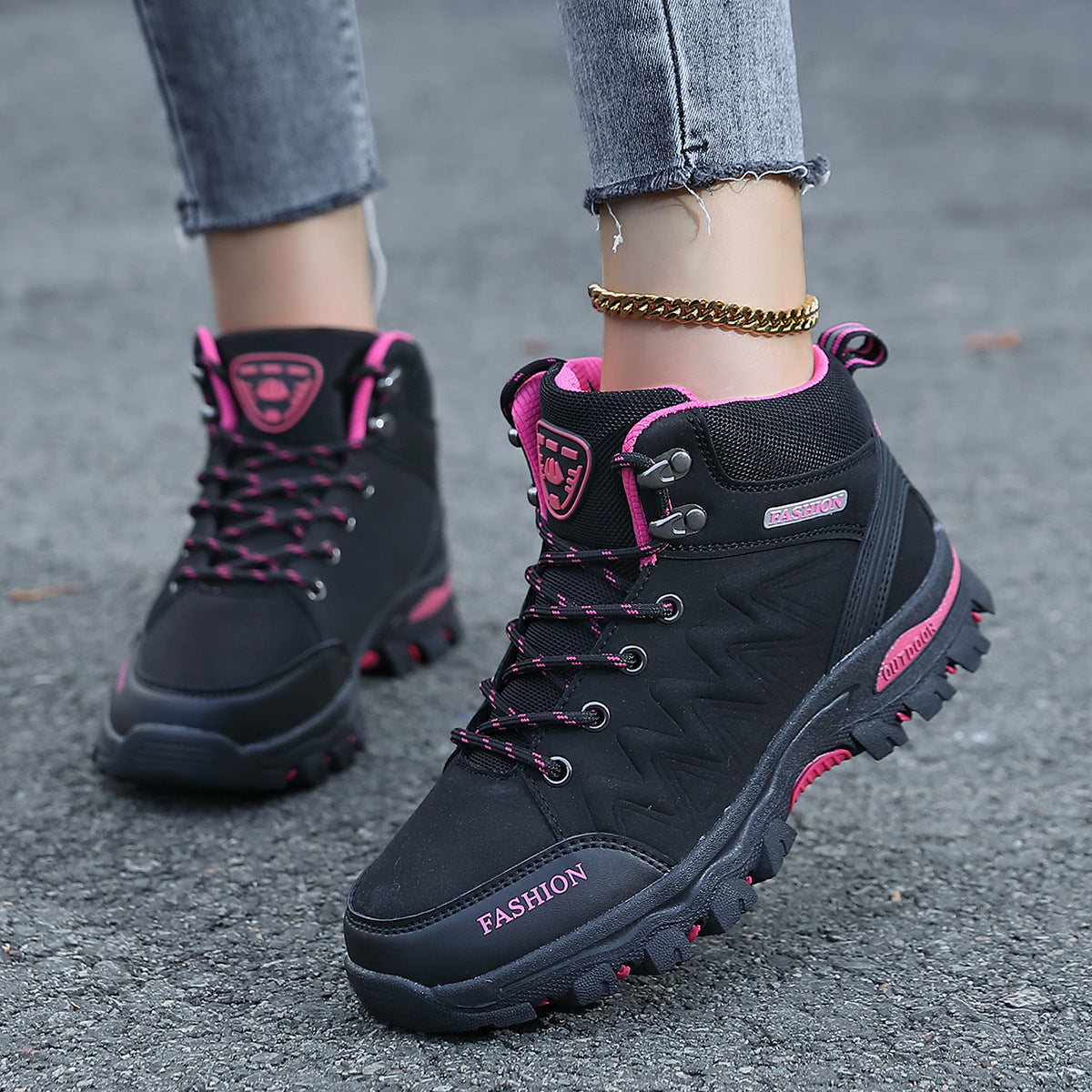 Damen Multifunktionale Wanderschuhe mit grober Profilsohle und wasserabweisendem Obermaterial Shopnory