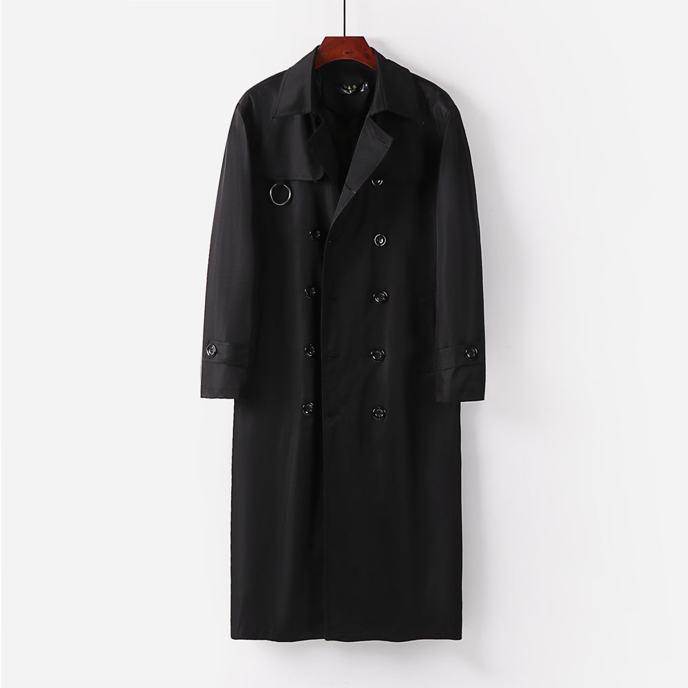 Herren Doppelreihiger Leichter Trenchcoat mit Taillengürtel Shop Nory